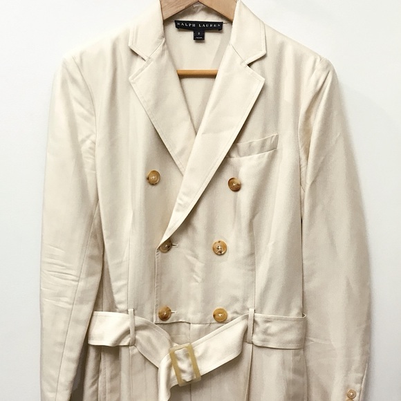 Ralph Lauren Collection Black Label Ivory Silk Blend Romper Jumpsuit 8 USA Made - Picture 3 of 8